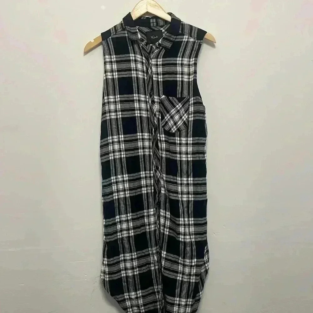 Rails Jordyn Side Slit Tunic Button Down Dress To… - image 2